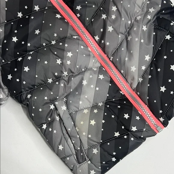 Girls 24M Pink Platinum Starry Black Jacket with Pink Lining - Picture 7 of 9